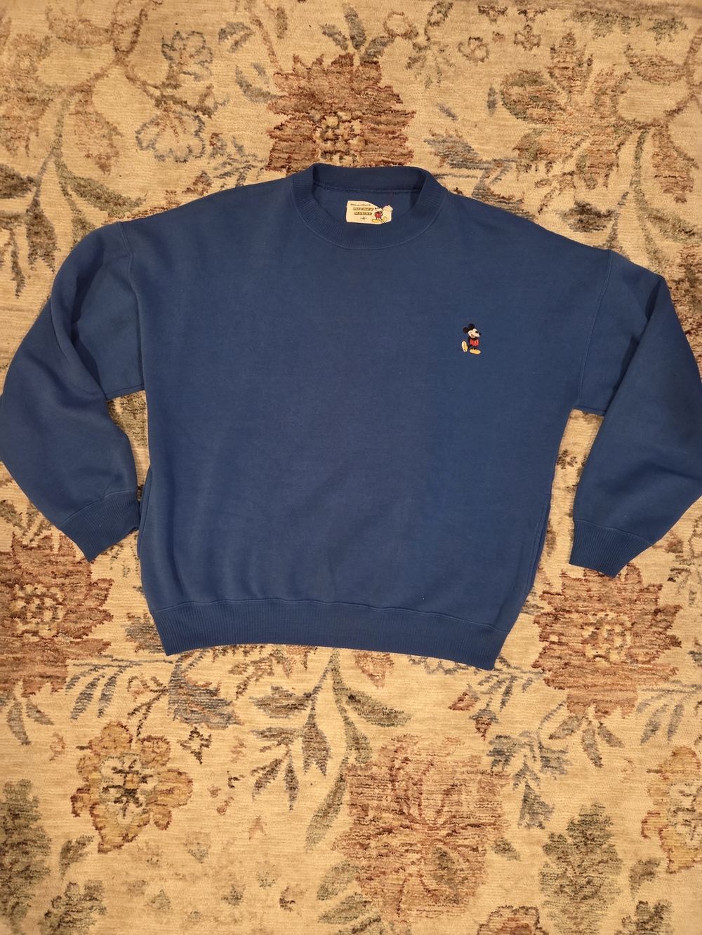 Vintage Walt Disney Mickey Mouse Blue Sweatsuit Sweater And Sweatpants